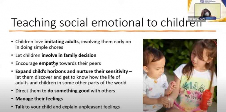 Sejumlah petuah bagi orang tua dalam membangun kecerdasan emosional anak: tangkapan layar dari Youtube Nutrisi Bangsa