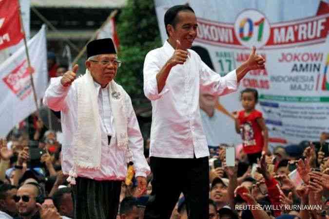 Jokowi dan Ma'ruf Amin di Salah Satu Kampanye Tahun 2019 (Sumber: Kontan.co.id oleh Willy Kurniawan di Reuters)