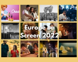 Film-film yang bisa disaksikan di Europe on Screen 2022 online (kolase dari  Austrianfilms, FilmAffinity, IMDb, MovieInsider, filmcenter.cz, PORT.hu)