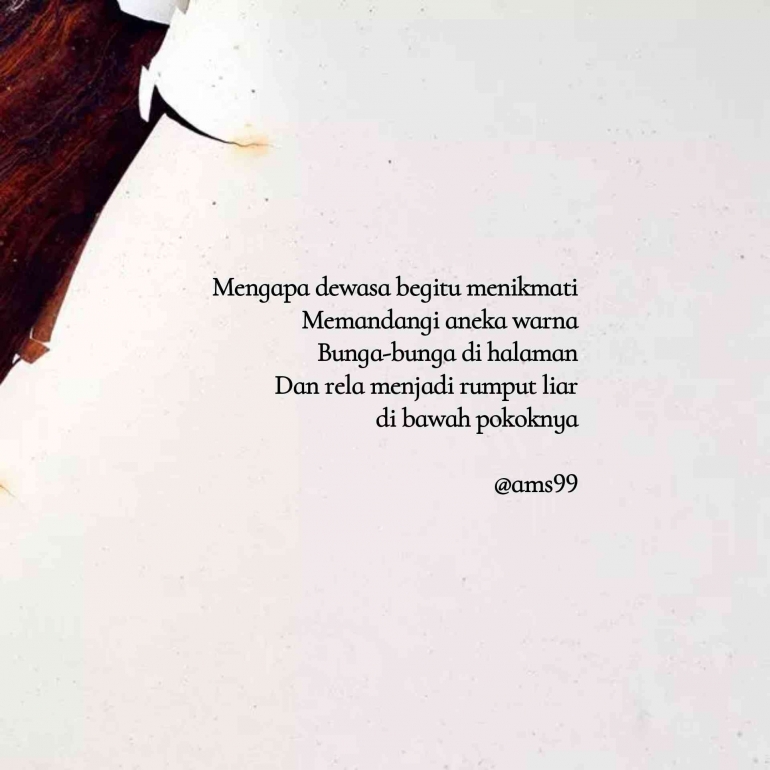 Puisi Bunga-bunga di Halaman / Dokpri @ams99 By. TextArt