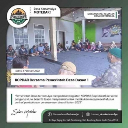 KOPDAR  Bersama Pemerintah Desa Dusun 1 (Dok. Humas Desa Kertamulya)