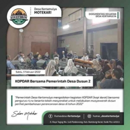 KOPDAR  Bersama Pemerintah Desa Dusun 1 (Dok. Humas Desa Kertamulya)