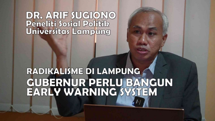 Dr. Arif Sugiono, M.Si., Peneliti Sosial Politik dari Universitas Lampung. Foto: Isson Khairul