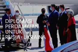 Presiden Jokowi dan Nyonya Iriana tiba di Bandar Udara Internasional Polandia. (Diolah kompasiana dari sumber: BPMI SEKRETARIAT PRESIDEN)