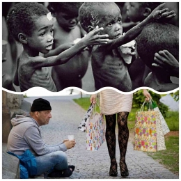 Kemiskinan yang tak pandang belahan dunia manapun. Foto dikolase dari viva.co.id dan dw.com