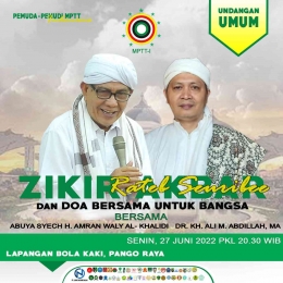 Poster acara Zikir Akbar Rateb Seuribee dan Doa Bersama untuk Bangsa