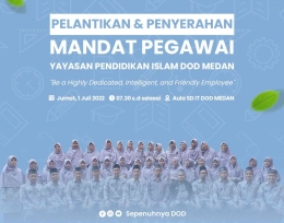 Pelatihan dan Penyerahan Mandat Pegawai Yayasan Pendidikan Islam DOD Medan/ sumber gambar:Rozi Gusti Rinaldi