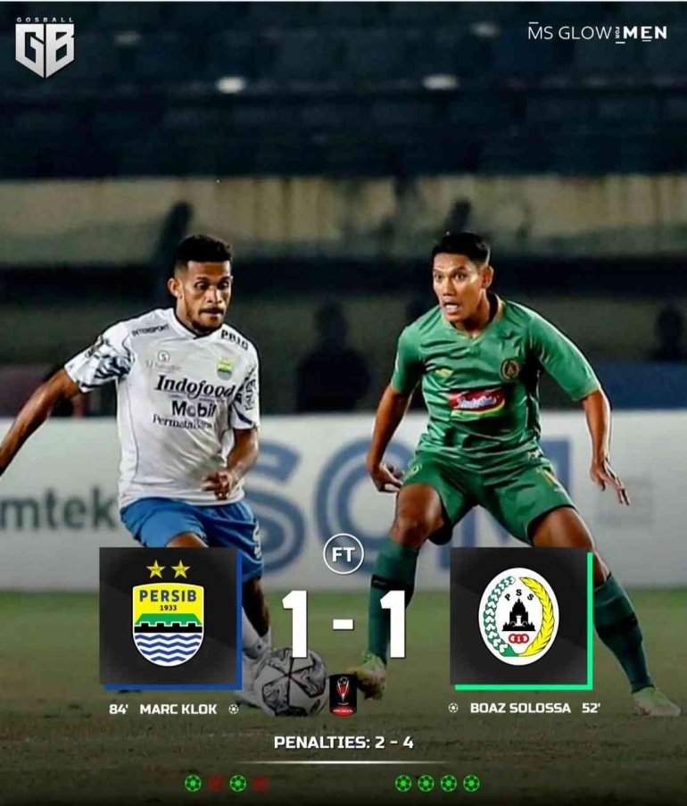 Pertandingan Persib Bandung VS PSS Sleman yang digelar di Stadion Si Jalak Harupat, Bandung, Pada Jumat (1/7/2022) Pukul 20.00 WIB (IG : @Gosball) 