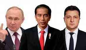 Trio Presiden Putin, Jokowi dan Zelensky (foto :suarasurabaya.net)