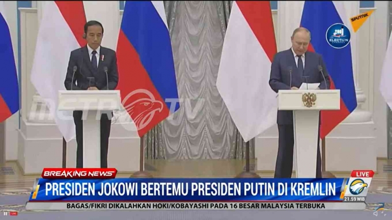 Presiden Jokowi Bertemu Presiden Putin di Kremlin. From: MetroTVnews