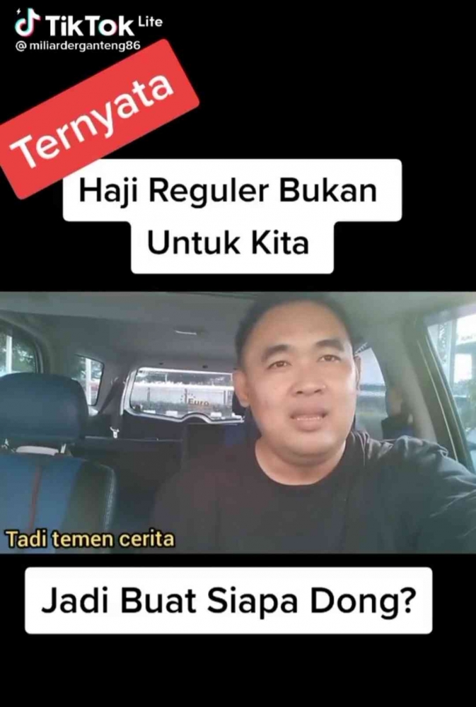 Tangkapan Layar | TikTok @miliarderganteng86