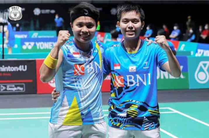 Apriyani Rahayu - Siti Fadia sukses melaju ke babak final Malaysia Open 2022 - Dok. PBSI