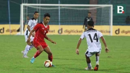 Aksi wonderkid timnas Indonesia U-19, Marcelino Ferdinan. Sumber Gambar: Tribunnews
