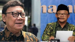 Tjahjo Kumolo dan Abdul Mu'ti. Dok/CNBC Indonesia dan Liputan6