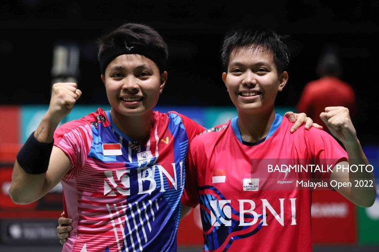 Apriyani Rahayu/Siti Fadia Ramadhanti Juara Malaysia Open 2022 (Foto : Badmintalk)