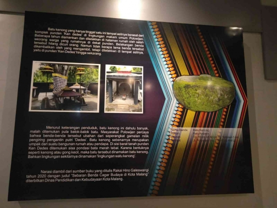 Keterangan tentang benda bersejarah di dinding museum, dokumentasi pribadi Rio