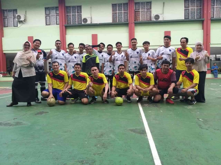 Pertandingan Futsal mempertemukan Tim Rehabilitasi NAPZA dan Perawat dengan Tim Cleaning Service I Sumber foto : RSKO Jakarta
