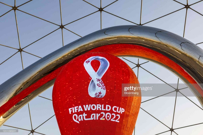 Ilustrasi Piala Dunia 2022 di Qatar. (Sumber: Christopher Pike/Bloomberg via Getty Images)