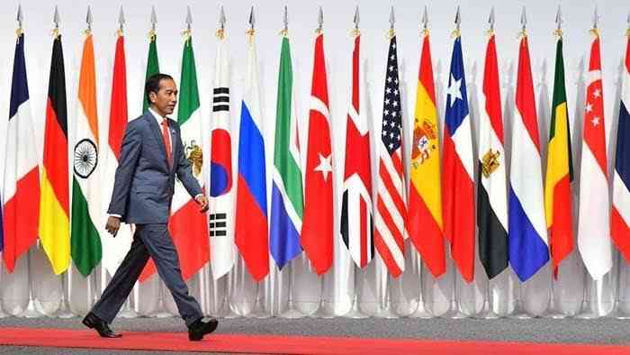 Ilustrasi Gambar Presiden RI Joko Widodo dengan Background Bendera Negara G20|Dokumen Foto Via Detiknews.com