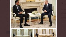 Pertemuan Putin-Jokowi dan presiden akrab beda dengan negara lain (twitter.com/MurtadhaOne1/) via suara.com
