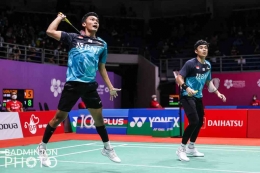 Aksi penampilan The Bakri di Perodua Malaysia Masters 2022 (foto : Badminton Photo)