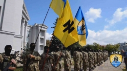 Batalion Azov. [Lawrence Wilkerson / therealnews.com]
