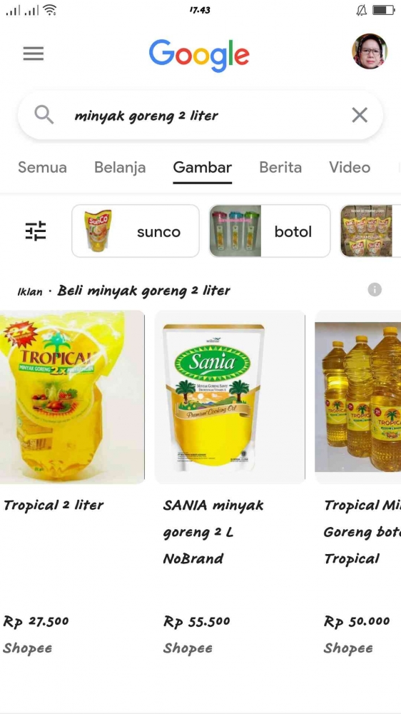 Dokpri Harga minyak goreng saat ini _3