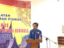 Sambutan Ketua DPW IMAPAR Provinsi Bengkulu Pasca Dilantik (sumbe : penulis)