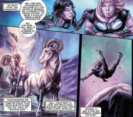 Ketika Thor ditipu Loki THOR (1966) #365. Sumber : Marvel