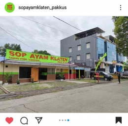 Bidik layar Instagram Sop Ayam Klaten Pak Kus di Samarinda (Dok.Pri)