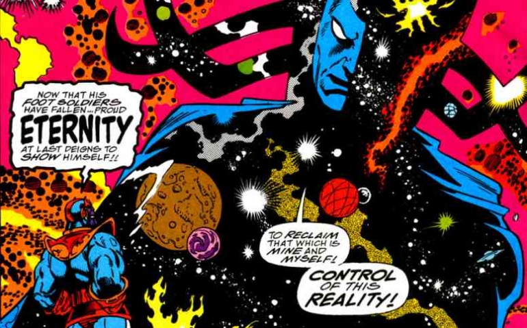 Ketika Thanos bertemu dengan Eternity. Sumber : Greenscene