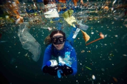 Kontaminasi plastik d iperairan sudah sangat mengkhawatirkan. Photo:Anadolu Agency via Getty Images
