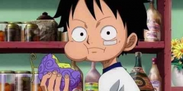 Adegan Luffy kecil di episode awal seri Anime One Piece. (sumber: CBR.com)