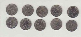 Beberapa koin 50 rupiah 1971 koleksi pribadi. Kalau jutaan rupiah sekeping, saya bakal kaya (Dokpri)