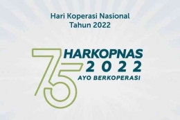Logo Hari Koperasi Nasional ke-75 yang diperingati pada 12 Juli 2022. Sumber: IG/@kemenkopukm by Kompas
