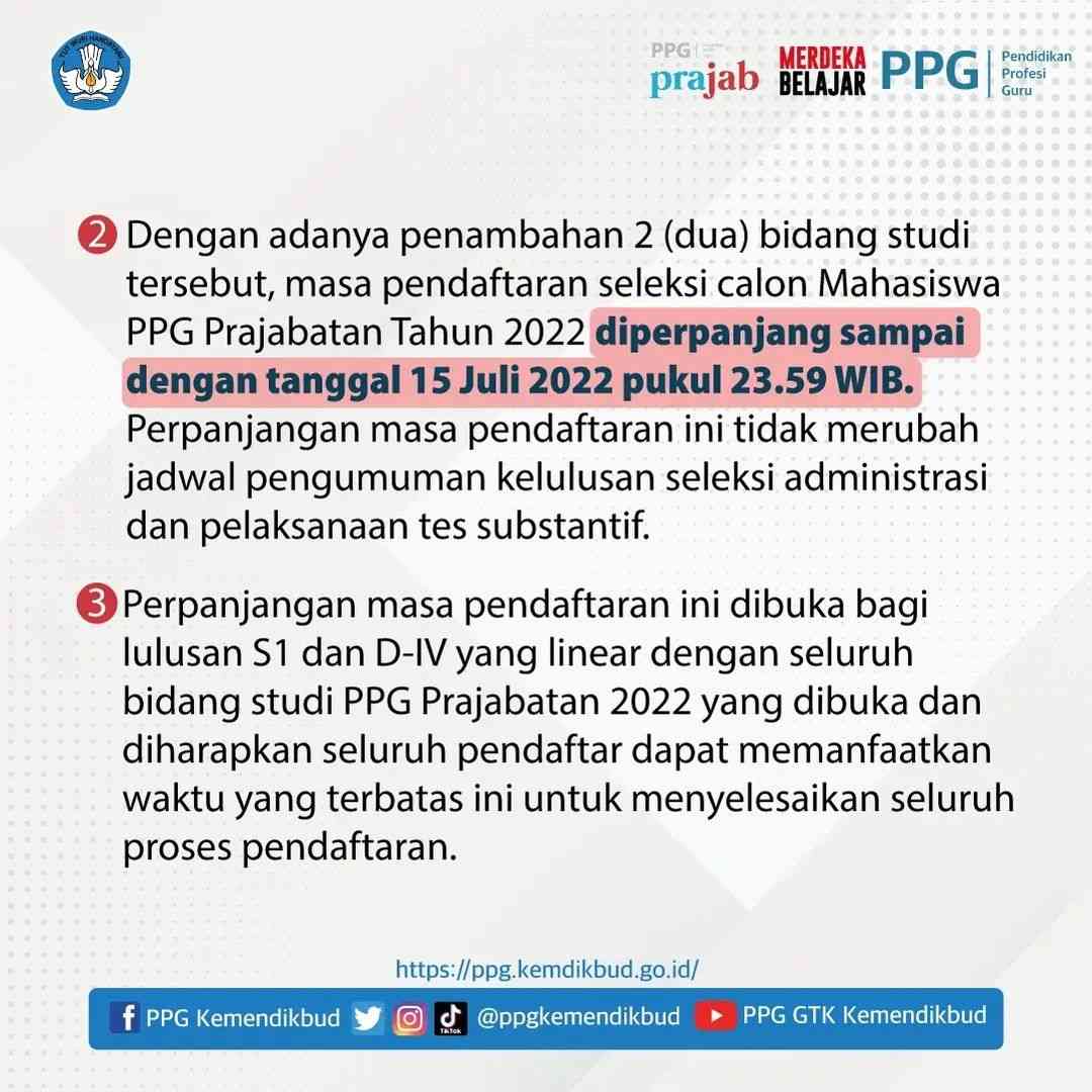 H-3, Pendaftaran PPG Prajab Ditutup Tanggal 15 Juli 2022 - Kompasiana.com