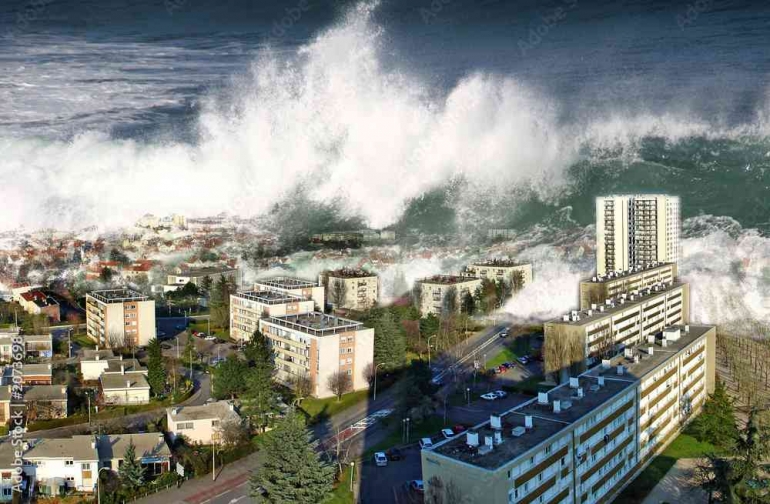 Ilustrasi Tsunami (sumber: Adobestock)