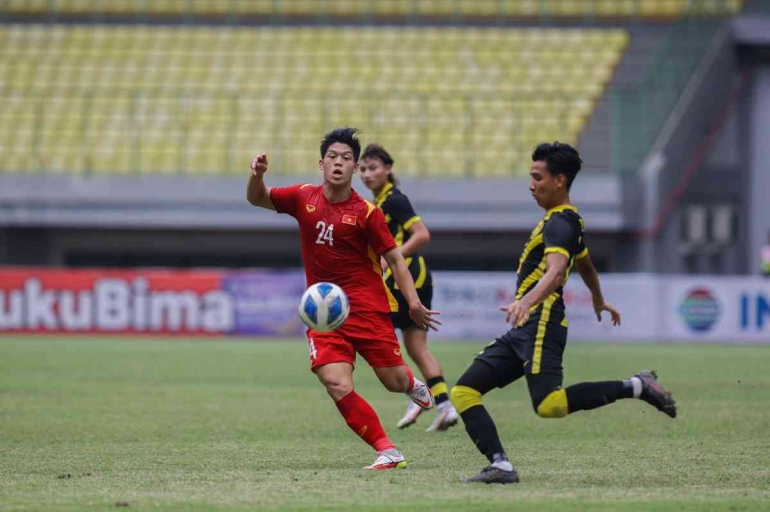 Malaysia berhasil mengalahkan Vietnam di semifinal Piala AFF U-19 dengan skor 3-0. | Sumber: Okezone