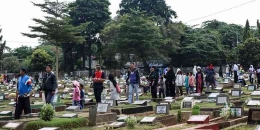 Salah satu kondisi di TPU di Jakarta Pusat. Contoh dari semakin terbatasnya lahan pemakaman yang tersisa (KOMPAS.com/GARRY LOTULUNG)