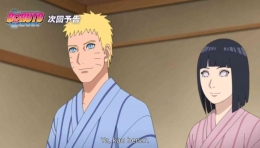 Naruto dan Hinata dalam preview anime Boruto episode 258. (sumber: screenshot via B-Station)