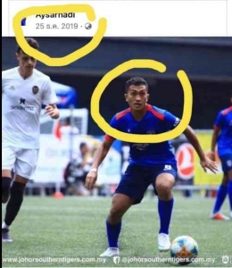 Aysar Hadi pada tahun 2019 sudah bermain bersama tim profesional JTD (Foto Thethao247.vn) 