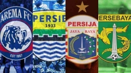 Arema, Persib, Persija dan Persebaya, kuartet jagoan klasik Liga Indonesia kekinian (Tribunnews.com)