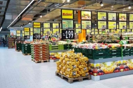 Supermarket di Jerman yang juga menjadi salah satu kekuatan ekonomi Eropa dengan tingkat inflasi yang tinggi (Sumber: Expatica)