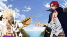Shanks cari Luffy di spoiler One Piece 1054 (Sumber: Youtube @FK Anime)