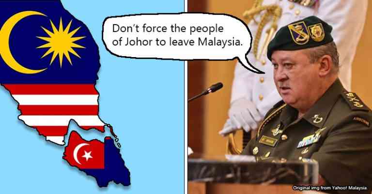 Jangan Paksa Johor Tinggalkan Malaysia Sultan Johor  Ibrahim Ismail. Foto: siliscos.my