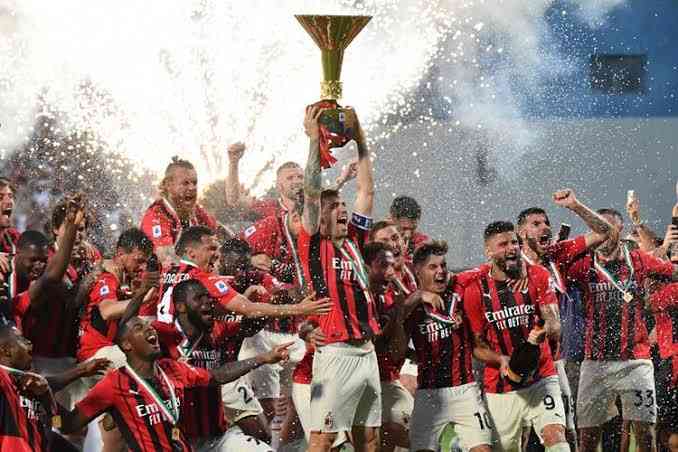 Perayaan Scudetto AC Milan musim lalu | Sumber: kompas.com