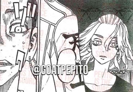 Hanma dan Mikey dalam seri manga Tokyo Revengers chapter 262. (Sumber: Twitter/@goatpepito)