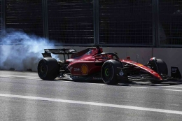 Ferrari retired at Baku (dailymail.com)
