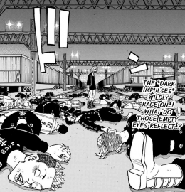 Manga Tokyo Revengers chapter 262, Mikey hajar Takemichi, Sanzu, dan Hanma sekaligus (Sumber: Youtube @FK Anime)