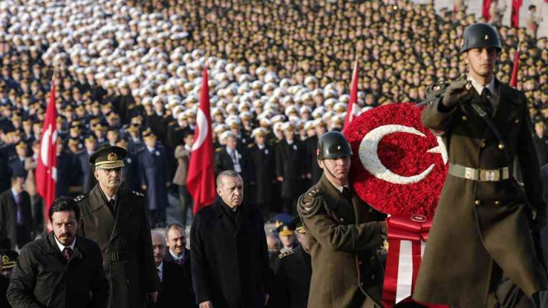 Peringatan kematian ke-79 Kemal Ataturk, pendiri Republik Turki ditandai dalam upacara di Turki ( A A ) via trtworld. Com